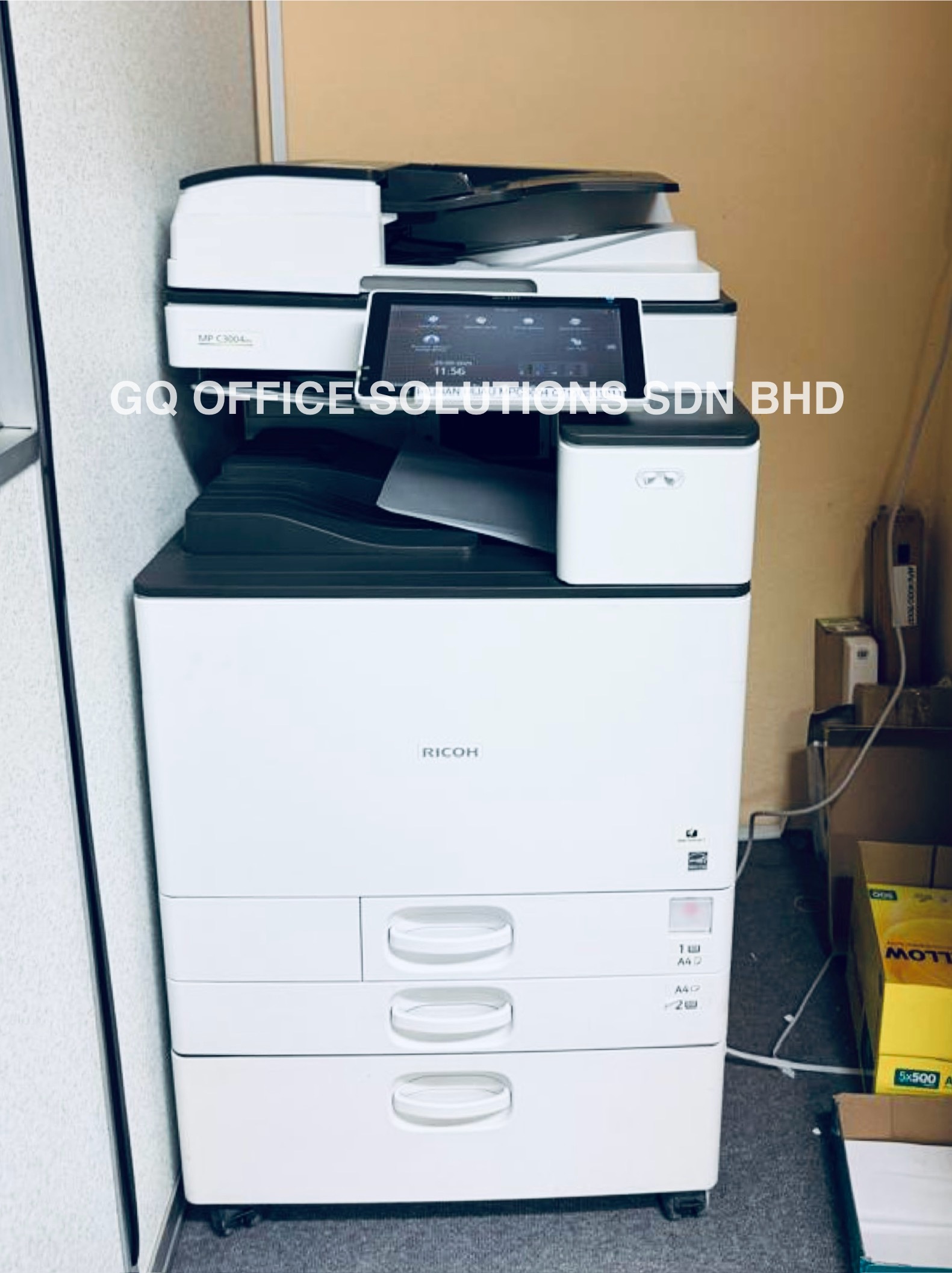 Photocopier rental setup for construction company in Segamat Johor by GQ Office Solutions